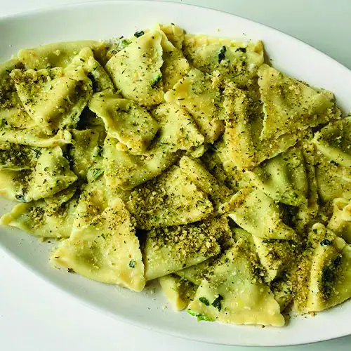 Gratin de ravioles au bleu